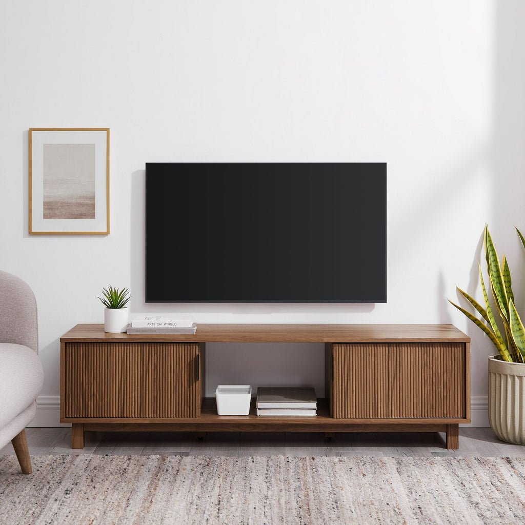 Meuble TV scandinave cannelé Reema Arundo