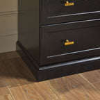 Table de chevet Clyde Modern Farmhouse à 2 tiroirs, montage facile