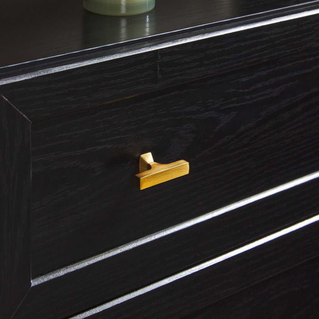 Table de chevet Clyde Modern Farmhouse à 2 tiroirs, montage facile