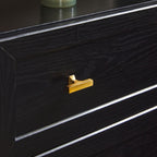 Table de chevet Clyde Modern Farmhouse à 2 tiroirs, montage facile