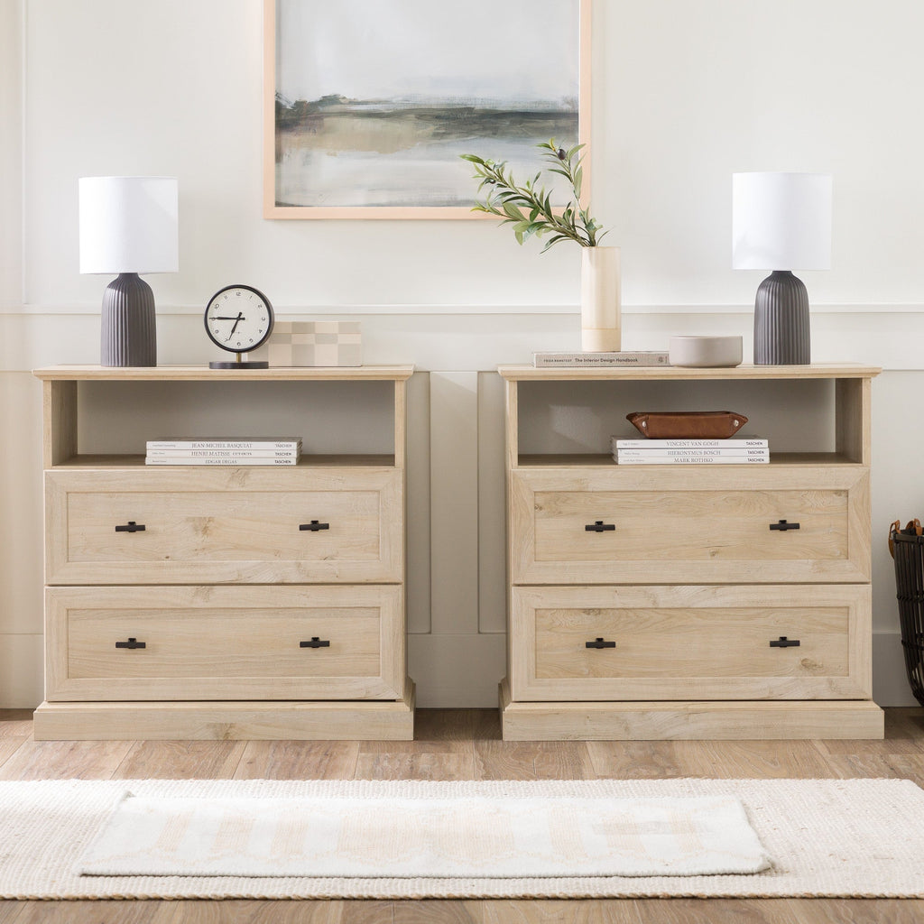 Table de chevet/d'appoint classique Clyde à 2 tiroirs