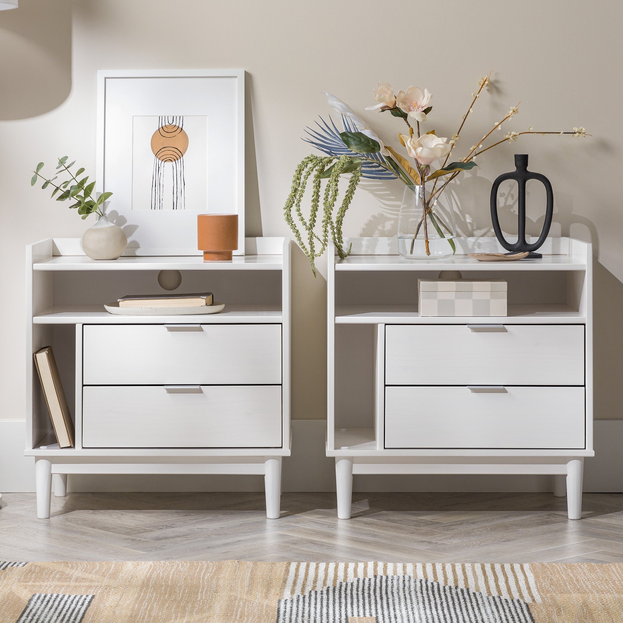 Table de chevet Lee en bois de style moderne du milieu du siècle