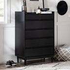 Commode en bois Lee style moderne du milieu du siècle