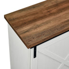 Buffet et meuble TV avec portes coulissantes en forme de X style grange