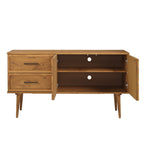 Buffet/meuble TV Tessa en bois massif, motif prisme