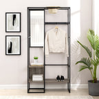 Porte-manteau Bryant moderne en métal et bois