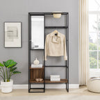 Porte-manteau Bryant moderne en métal et bois