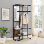 Porte-manteau Bryant moderne en métal et bois