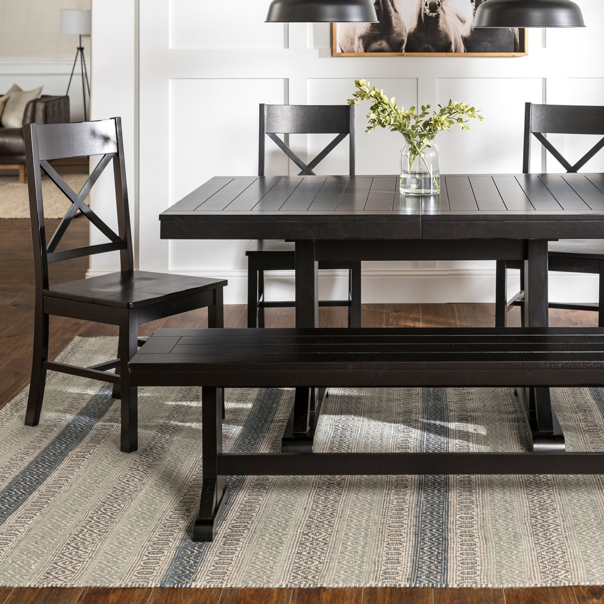 Ensemble de salle à manger en bois Meridian 6 pièces