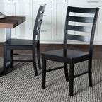 Chaises de salle à manger en bois à dossier échelle - Lot de 2