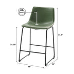 Tabourets de bar en similicuir, lot de 2