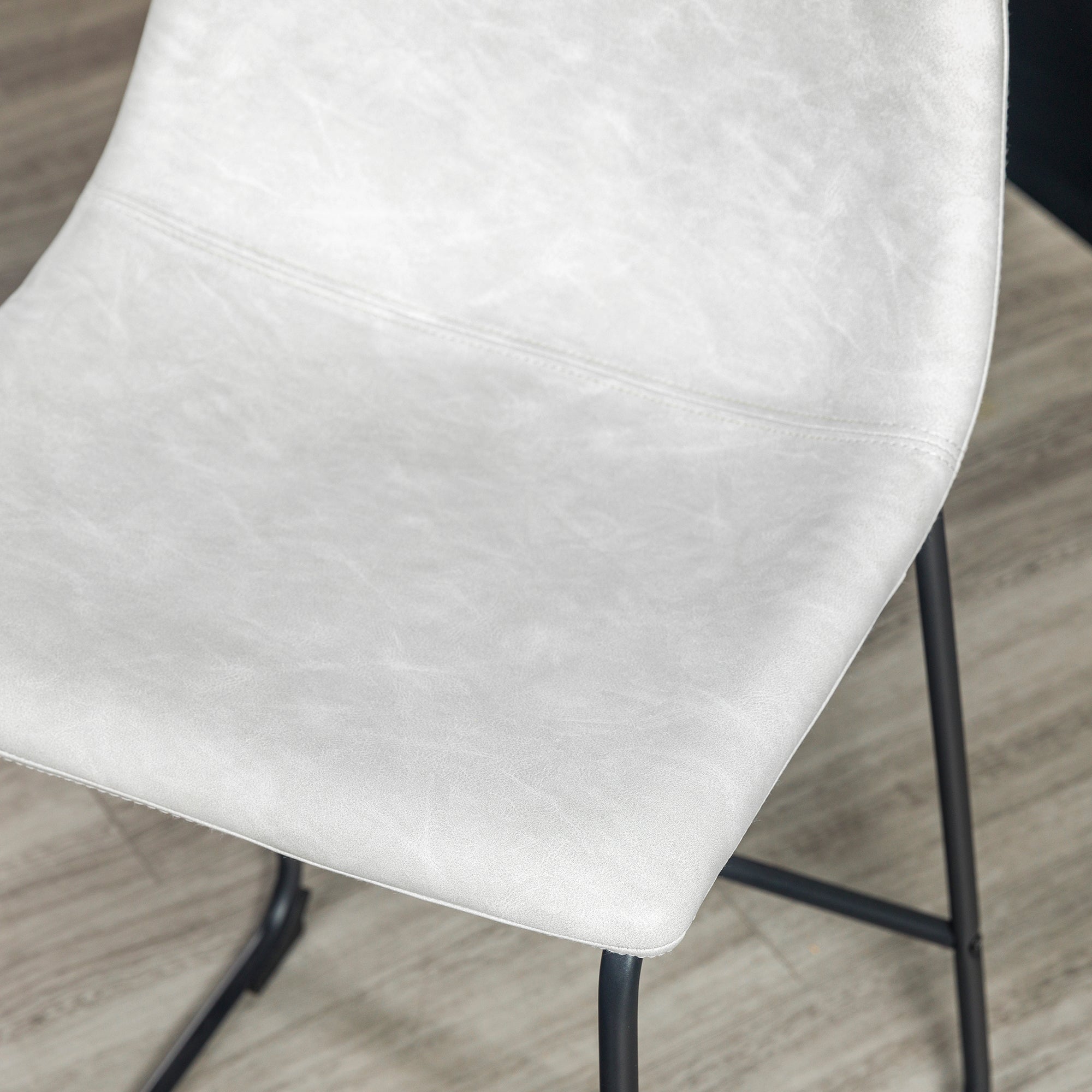 Tabourets de bar en similicuir, lot de 2