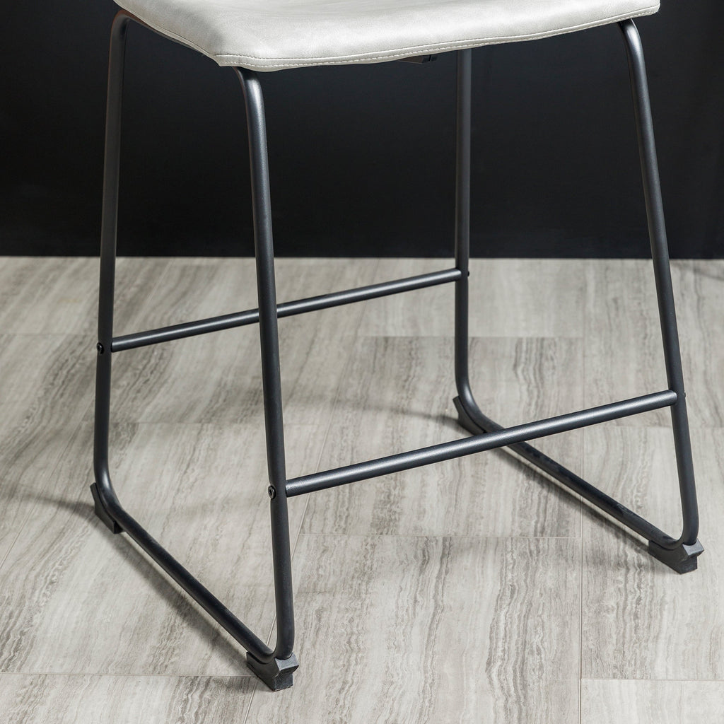 Tabourets de bar en similicuir, lot de 2