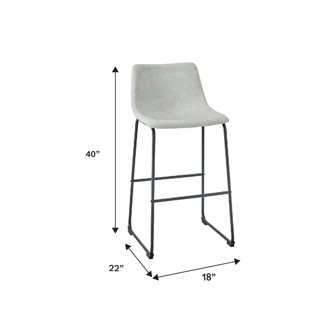 Tabourets de bar 2 pièces en similicuir