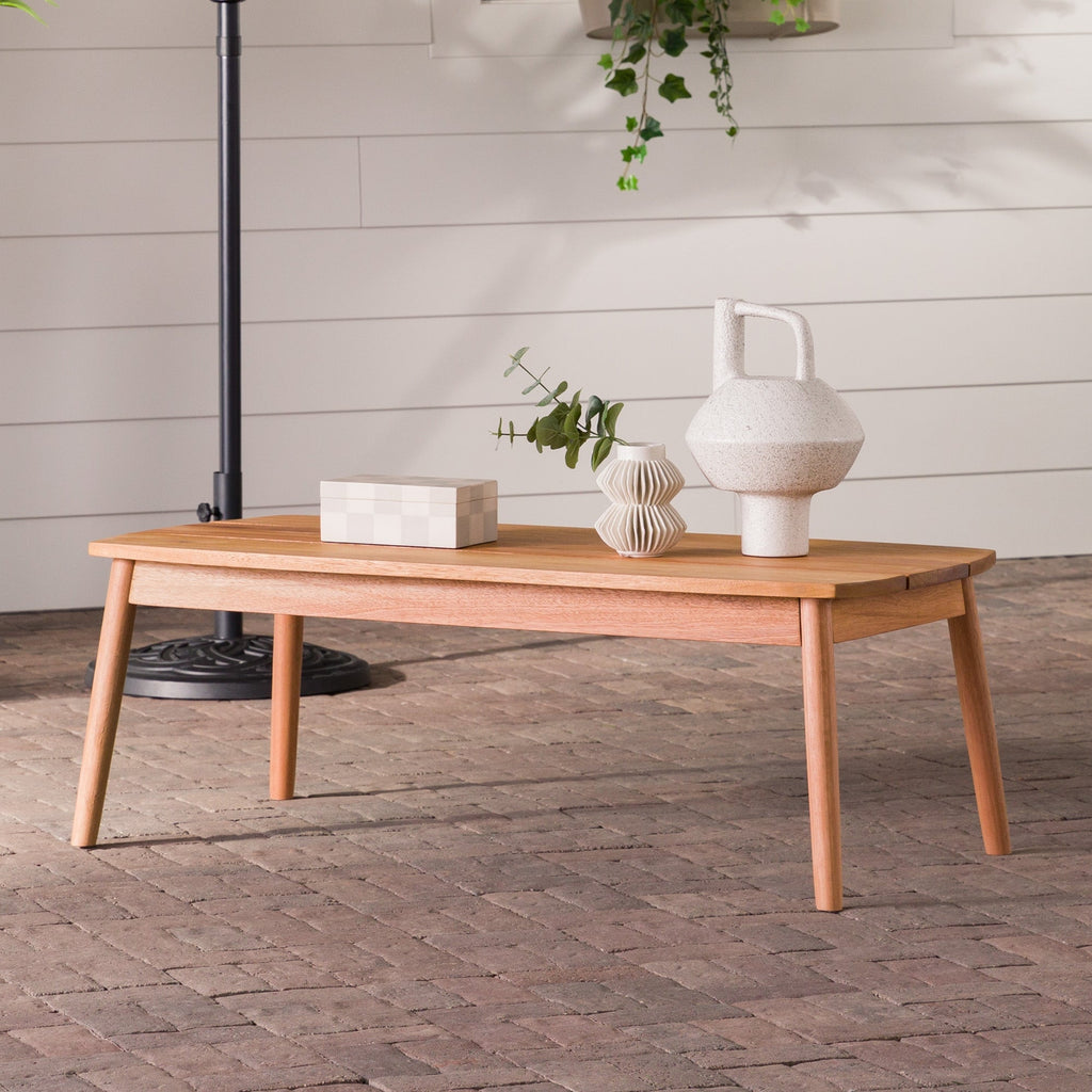 Table basse de patio Circa Modern en bois massif