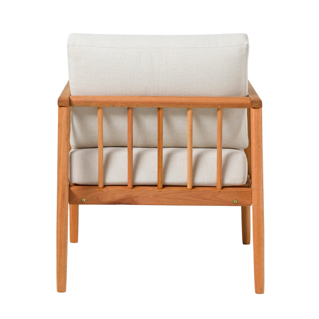 Fauteuil de jardin Circa Modern en bois massif à fuseaux