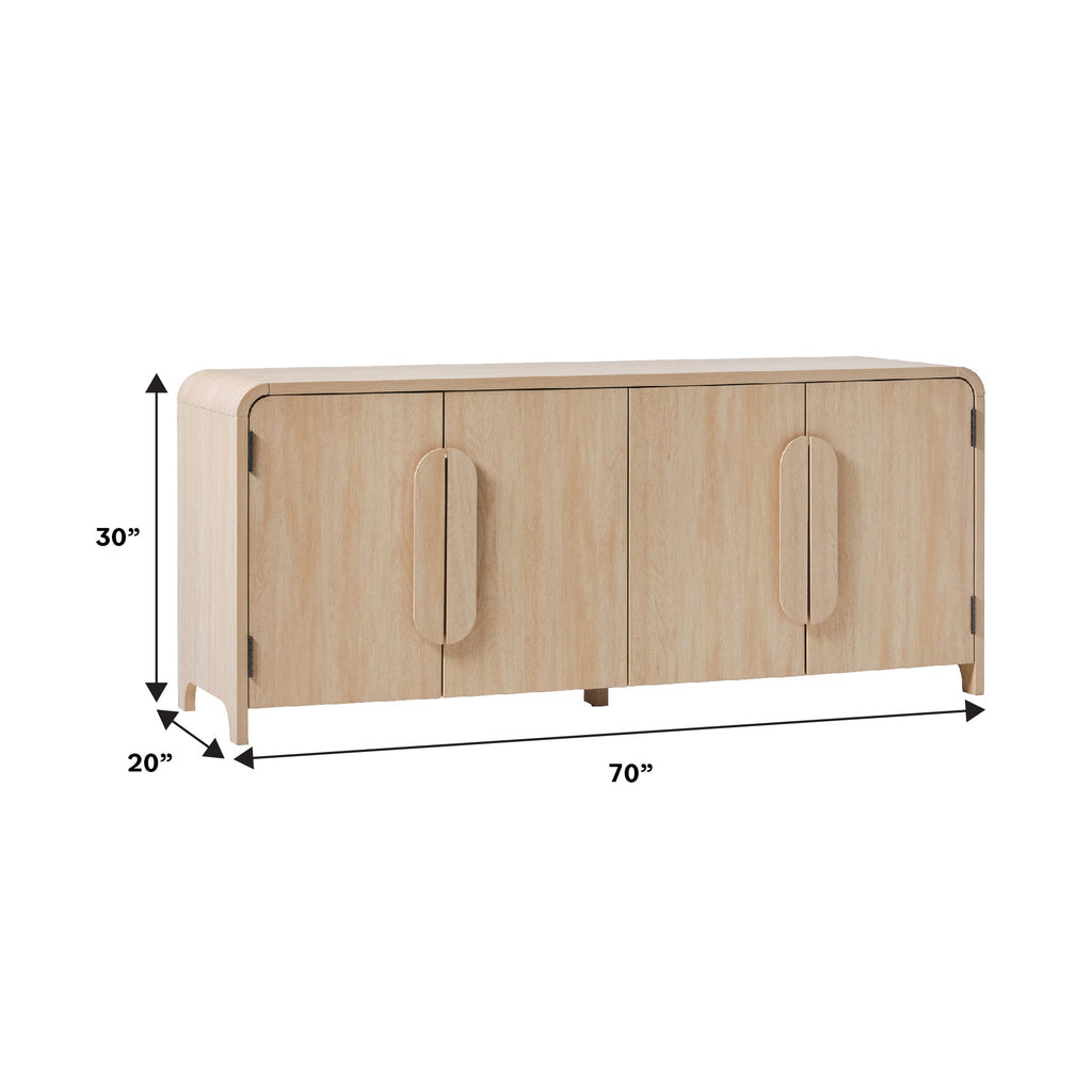 Buffet et meuble TV Chantelle Modern Curved, style moderne, avec courbes harmonieuses