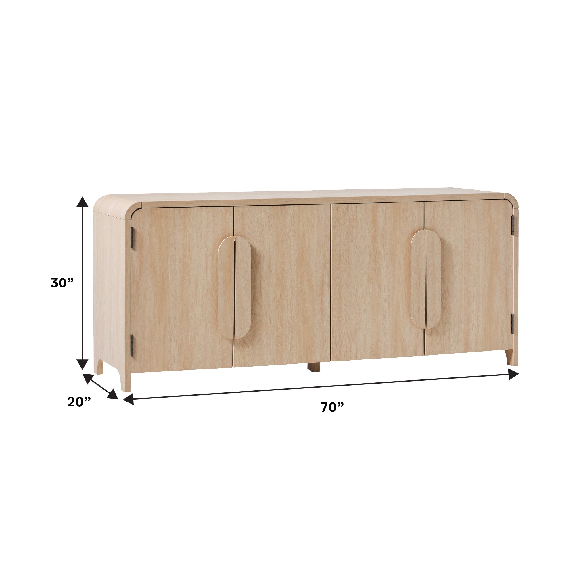 Buffet et meuble TV Chantelle Modern Curved, style moderne, avec courbes harmonieuses