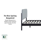 Tête de lit rembourrée contemporaine Annette, cadre de lit en bois courbé