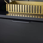 Table de chevet Elias moderne en bois massif avec cadre incurvé