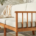 Ensemble canapé d'extérieur et table basse Circa Modern 6 pièces en bois massif à fuseaux