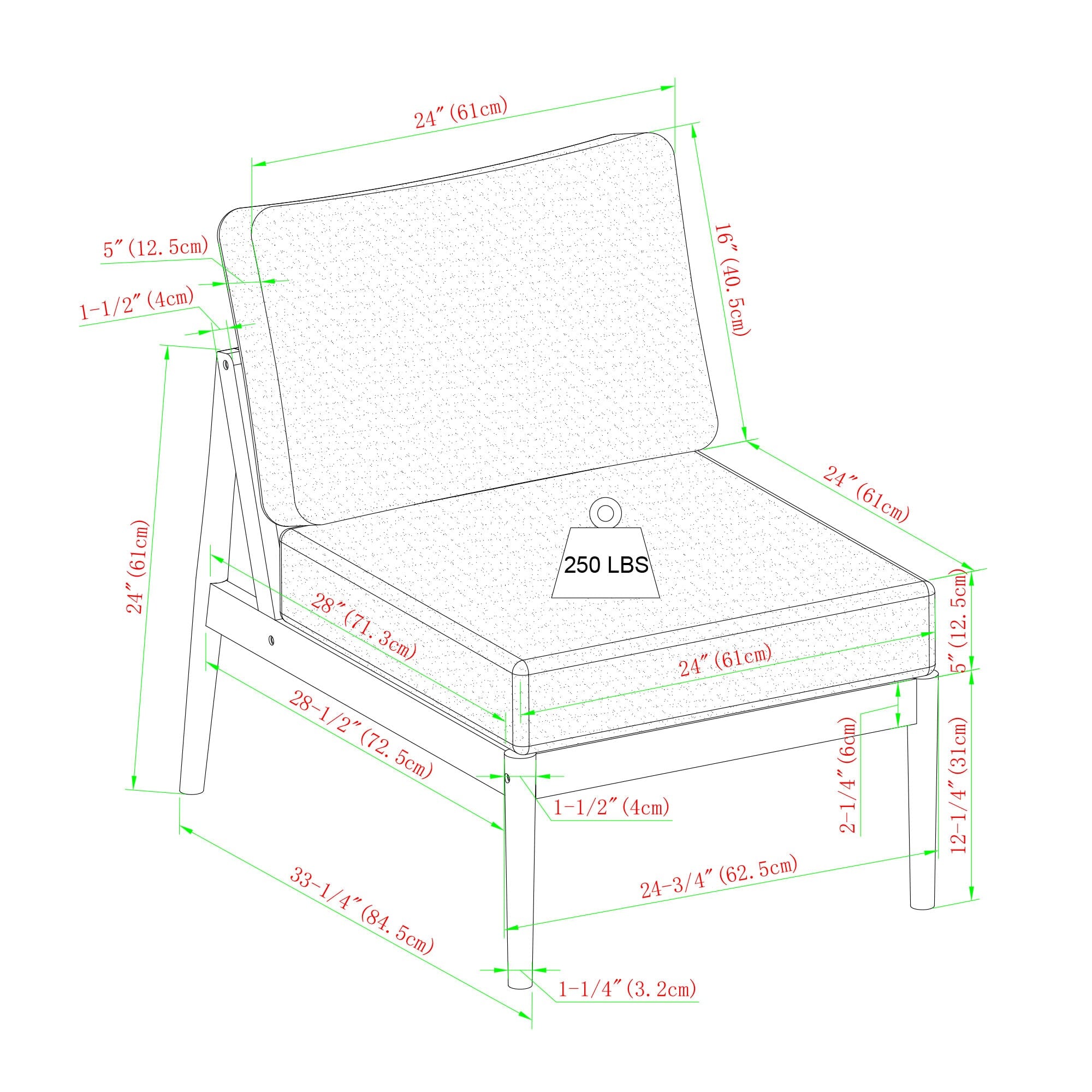 Ensemble canapé d'extérieur et table basse Circa Modern 6 pièces en bois massif à fuseaux