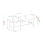 Table basse gigogne moderne Reema 2 pièces