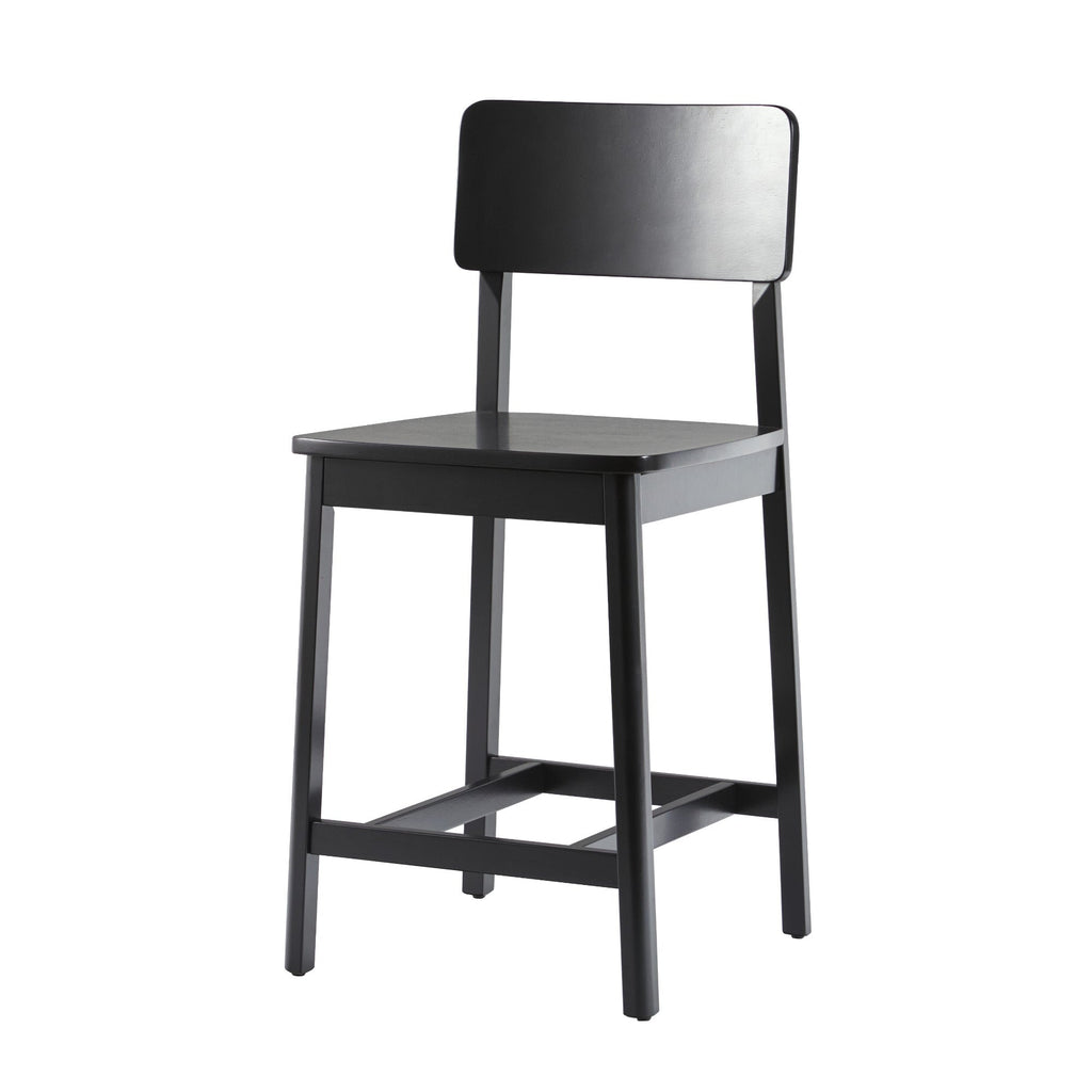 Tabouret de bar minimaliste en bois massif, lot de 2