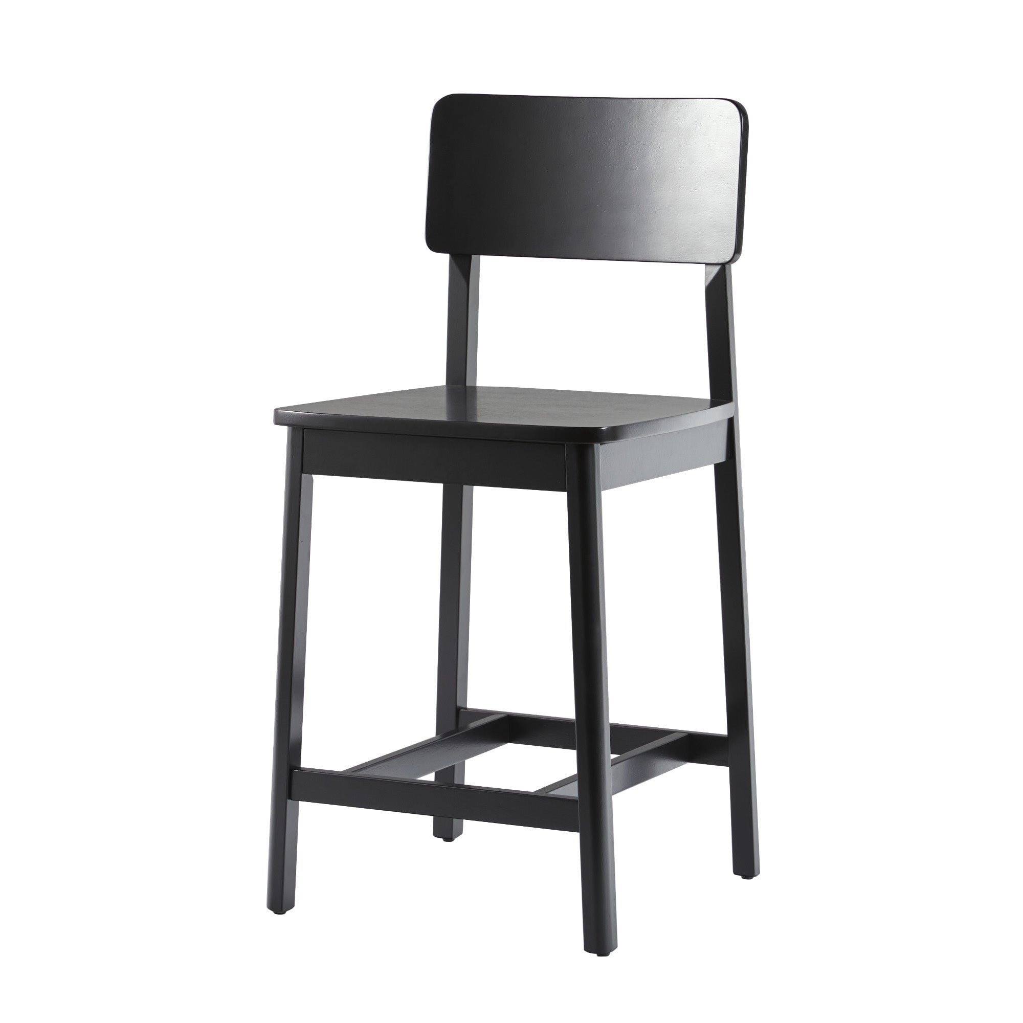 Tabouret de bar minimaliste en bois massif, lot de 2