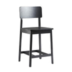 Tabouret de bar minimaliste en bois massif, lot de 2