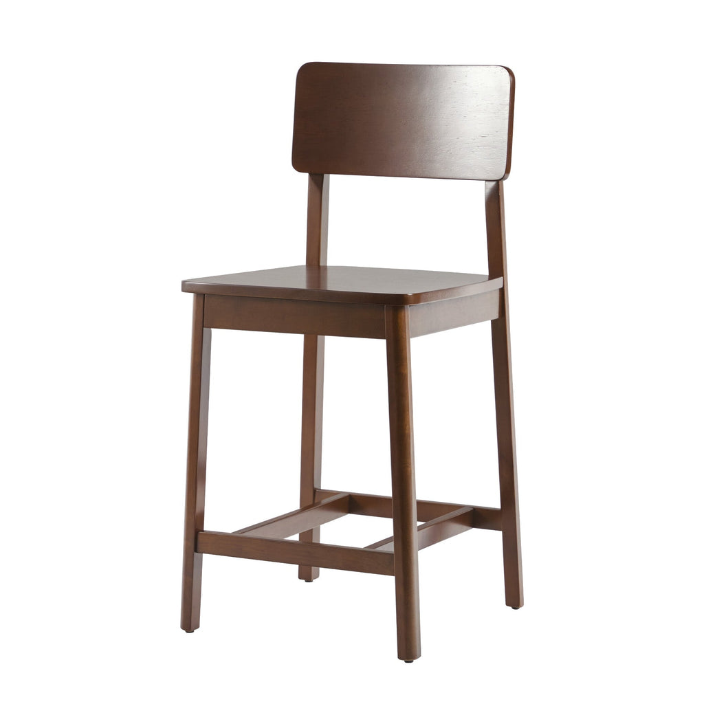 Tabouret de bar minimaliste en bois massif, lot de 2