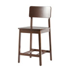 Tabouret de bar minimaliste en bois massif, lot de 2