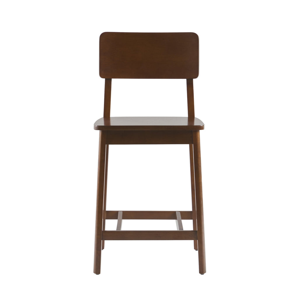 Tabouret de bar minimaliste en bois massif, lot de 2