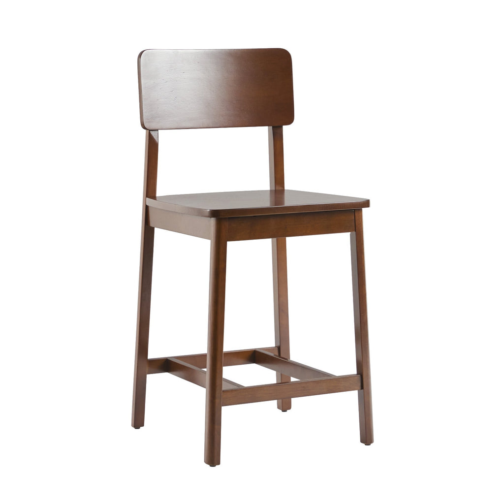 Tabouret de bar minimaliste en bois massif, lot de 2