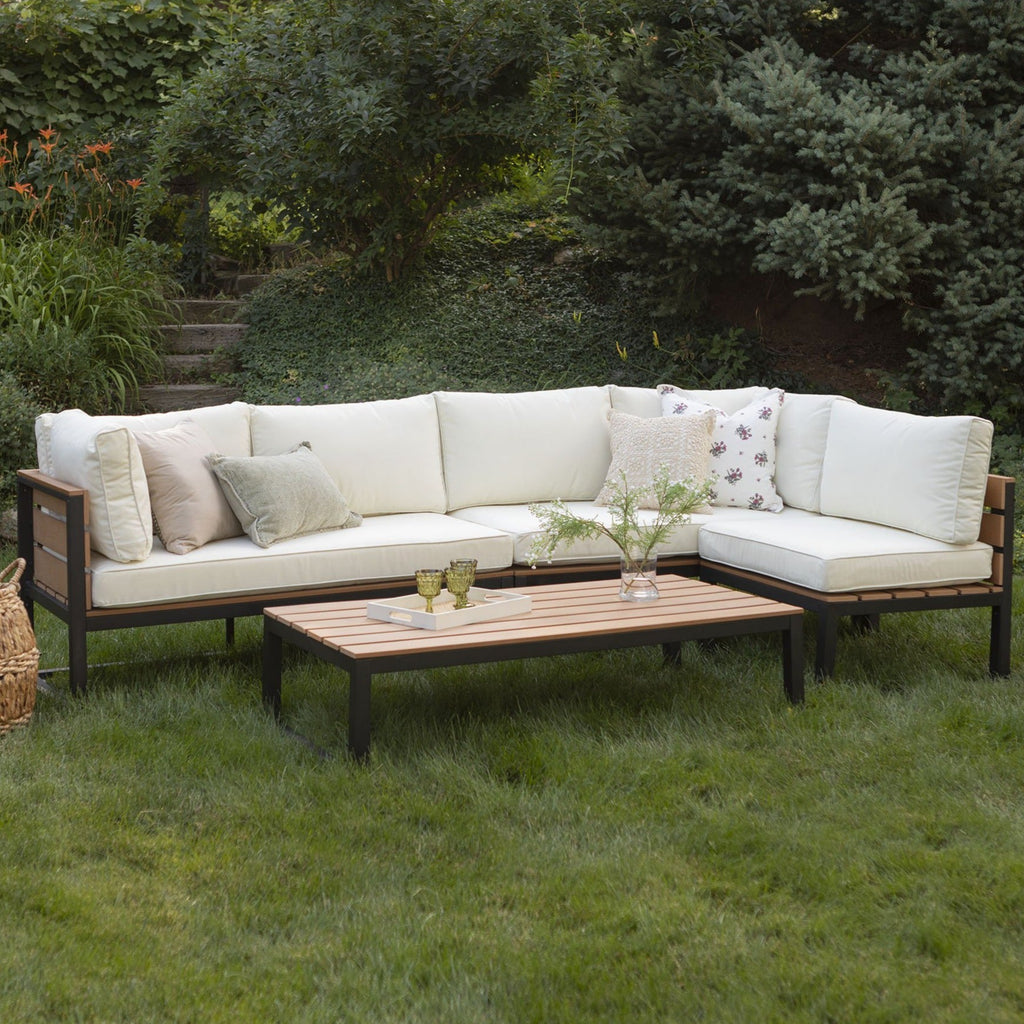 Ensemble de conversation extérieur Jane 4 pièces avec coussins