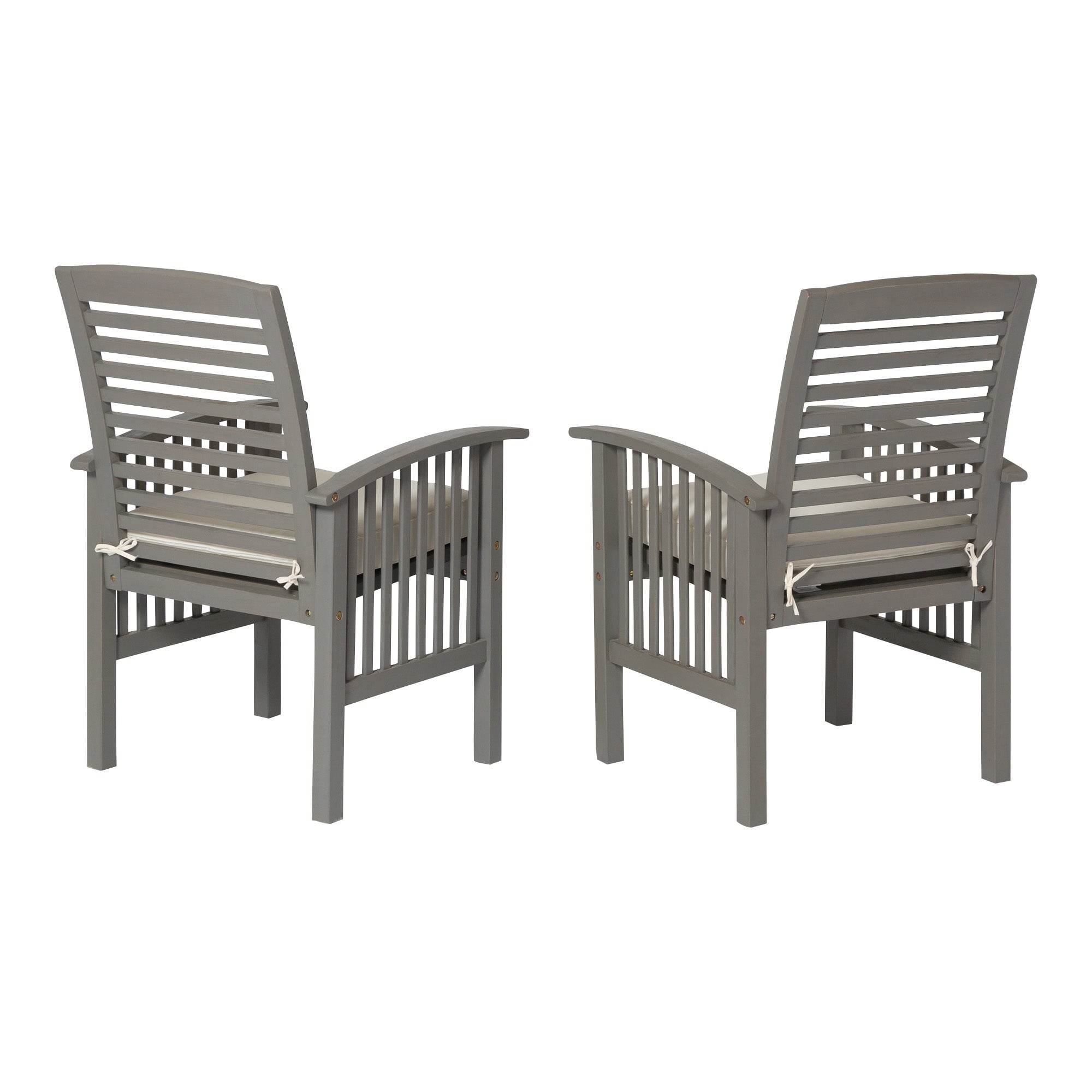 Chaises de patio d'extérieur Midland avec coussins, lot de 2