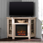 Meuble TV d'angle avec cheminée en bois Barn 48