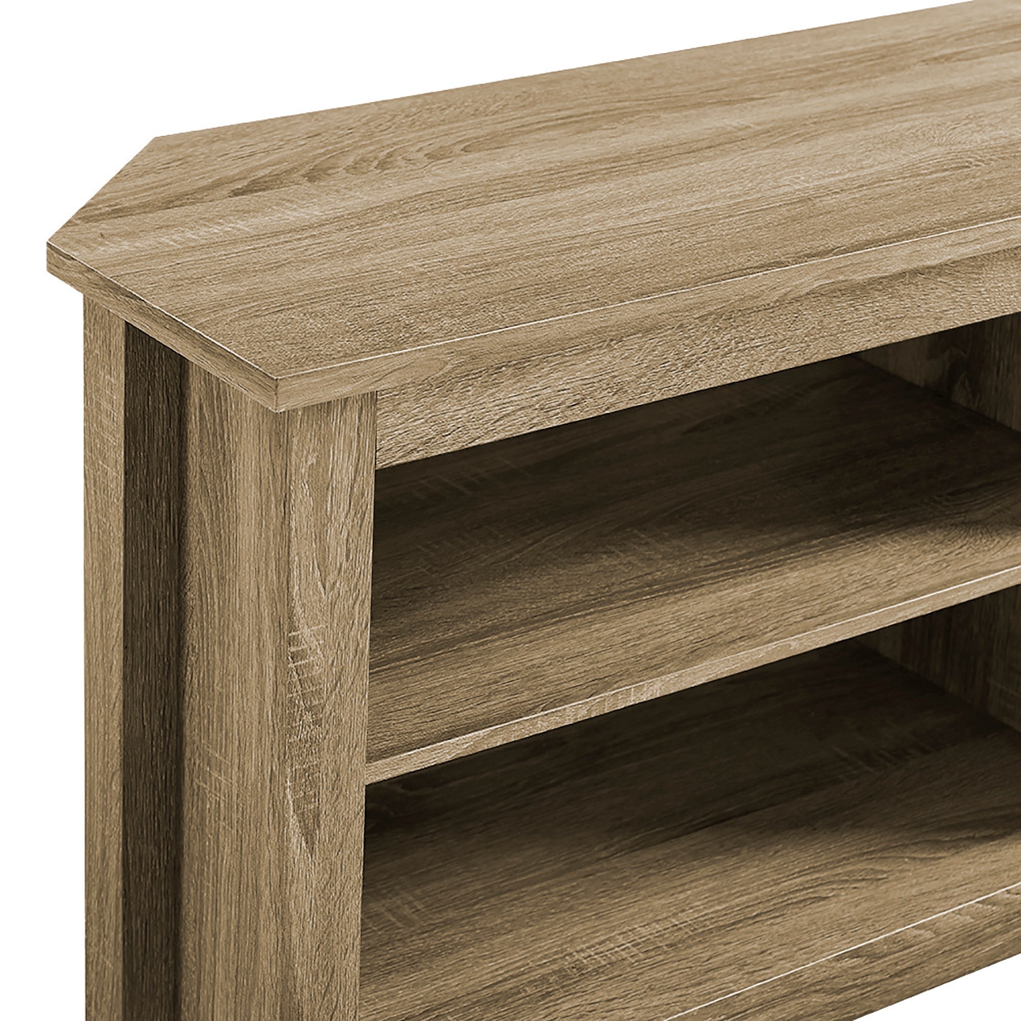 Meuble TV d'angle en bois de style transitionnel 58