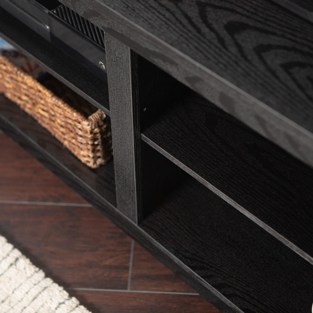 Meuble TV d'angle en bois de style transitionnel 58