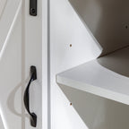 Meuble TV à portes coulissantes de style grange de 58 pouces