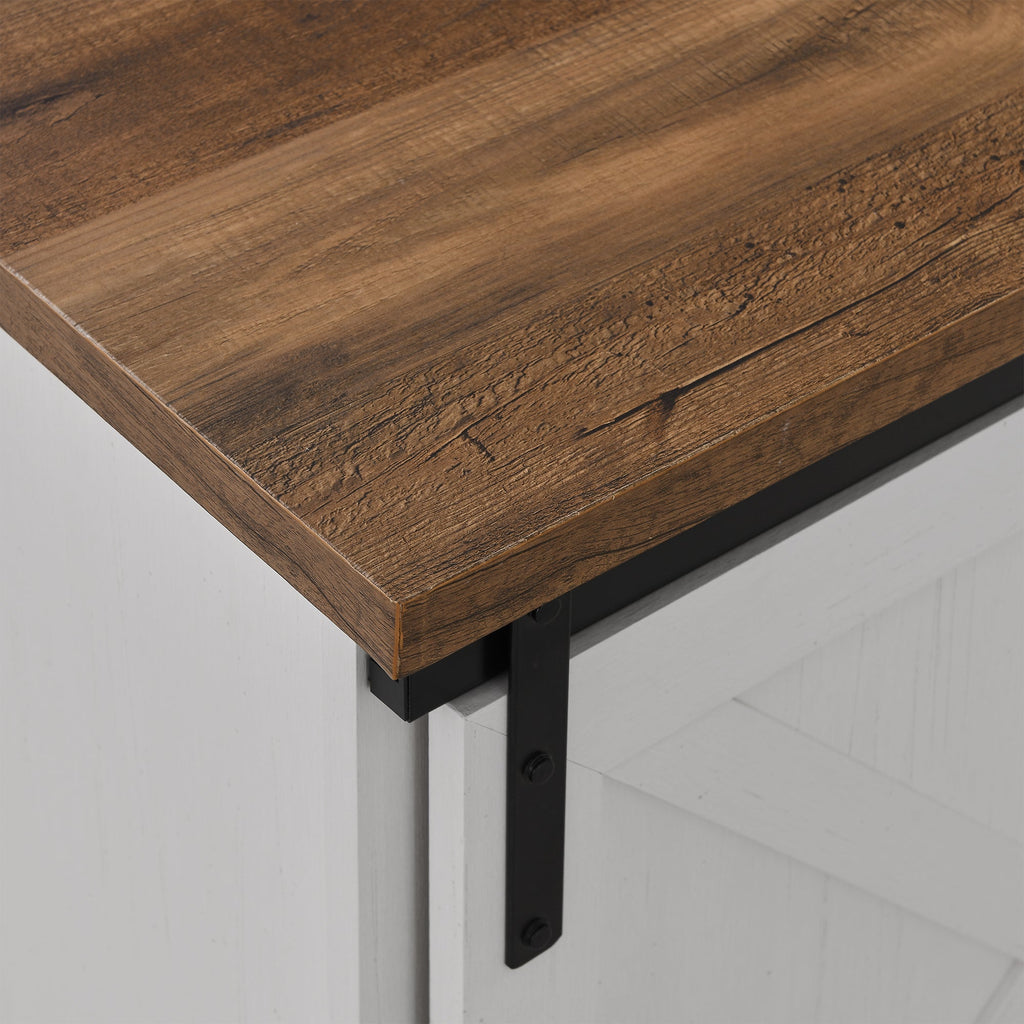 Meuble TV à porte coulissante de grange de 70 pouces