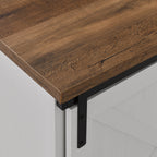 Meuble TV à porte coulissante de grange de 70 pouces