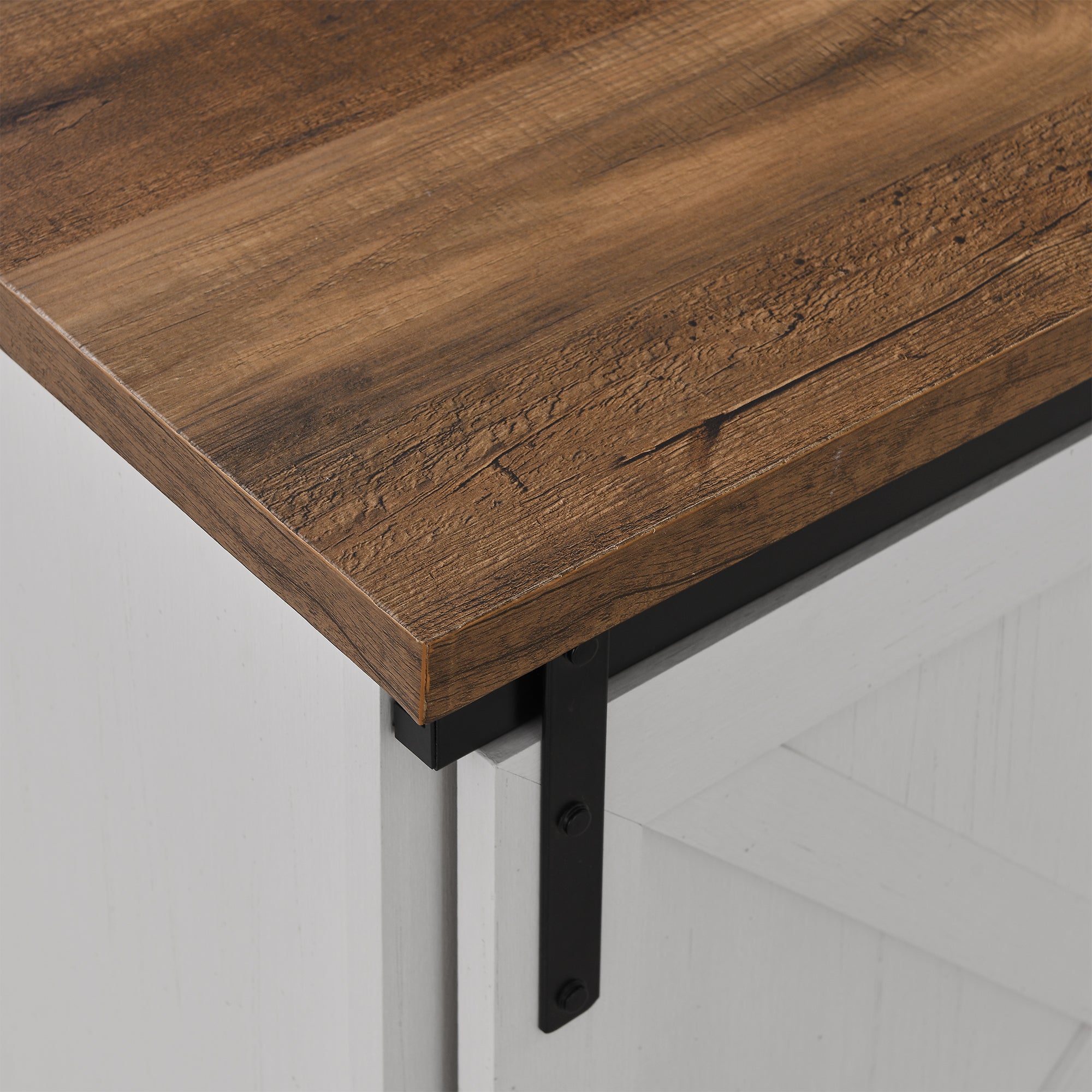 Meuble TV à porte coulissante de grange de 70 pouces