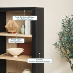 Bibliothèque ouverte moderne en bois Amira