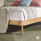 Tête de lit rembourrée contemporaine Annette, cadre de lit en bois courbé