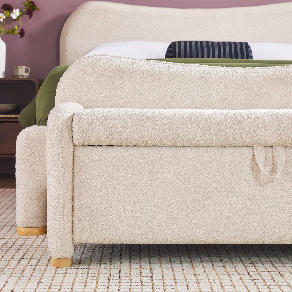 Banc rembourré Chantelle Modern Curve en boucle avec rangement