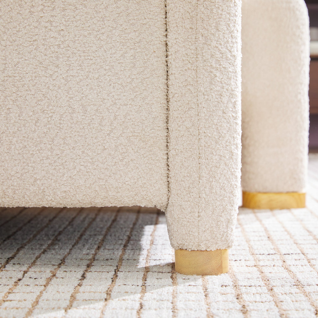 Banc rembourré Chantelle Modern Curve en boucle avec rangement