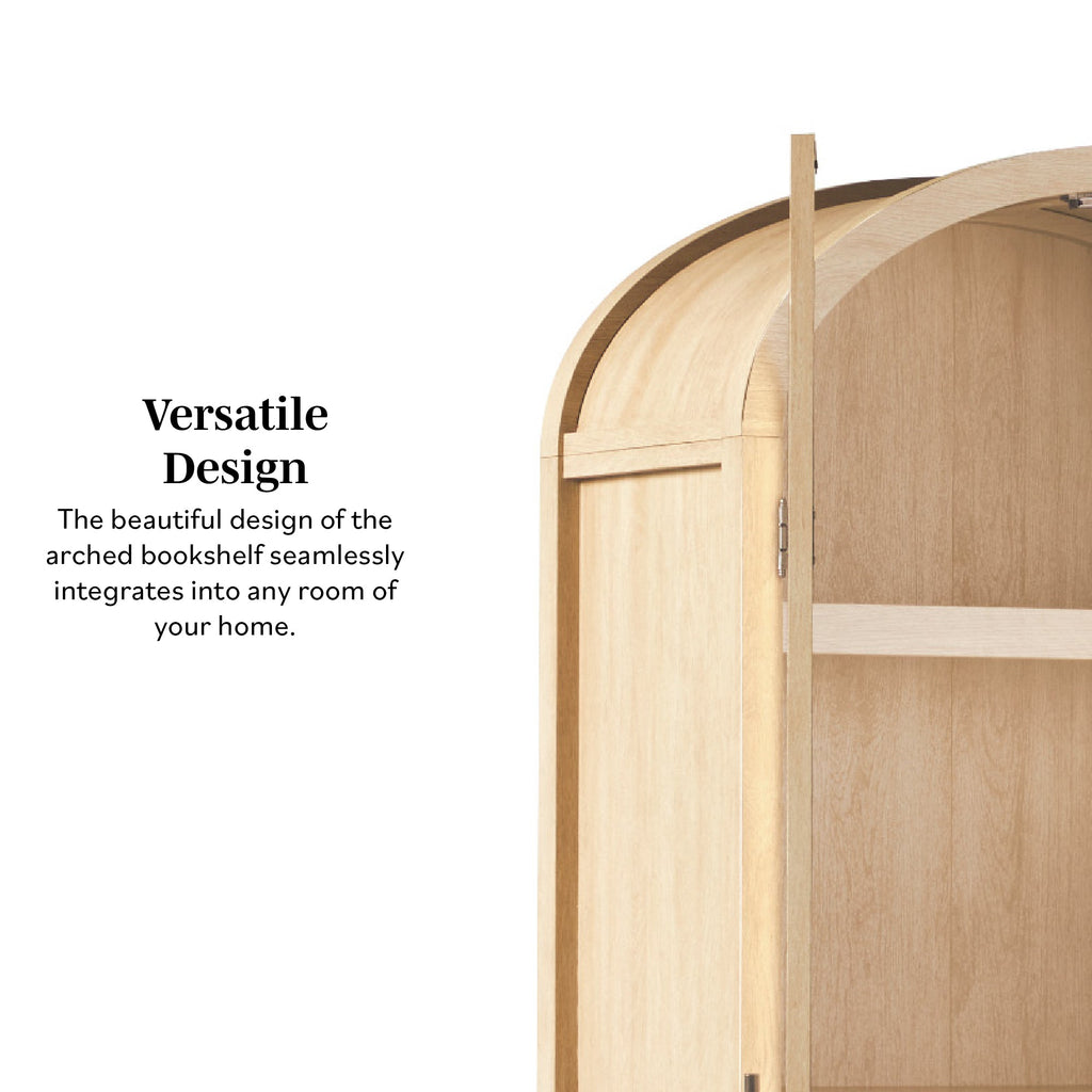 Bibliothèque moderne Chantelle en forme d'arche avec portes vitrées