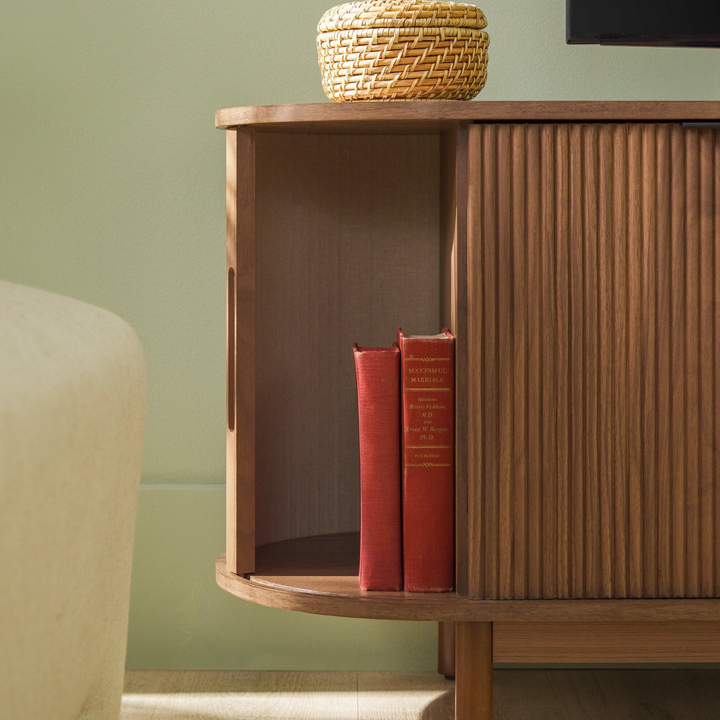 Meuble TV moderne Chloé à cannelures