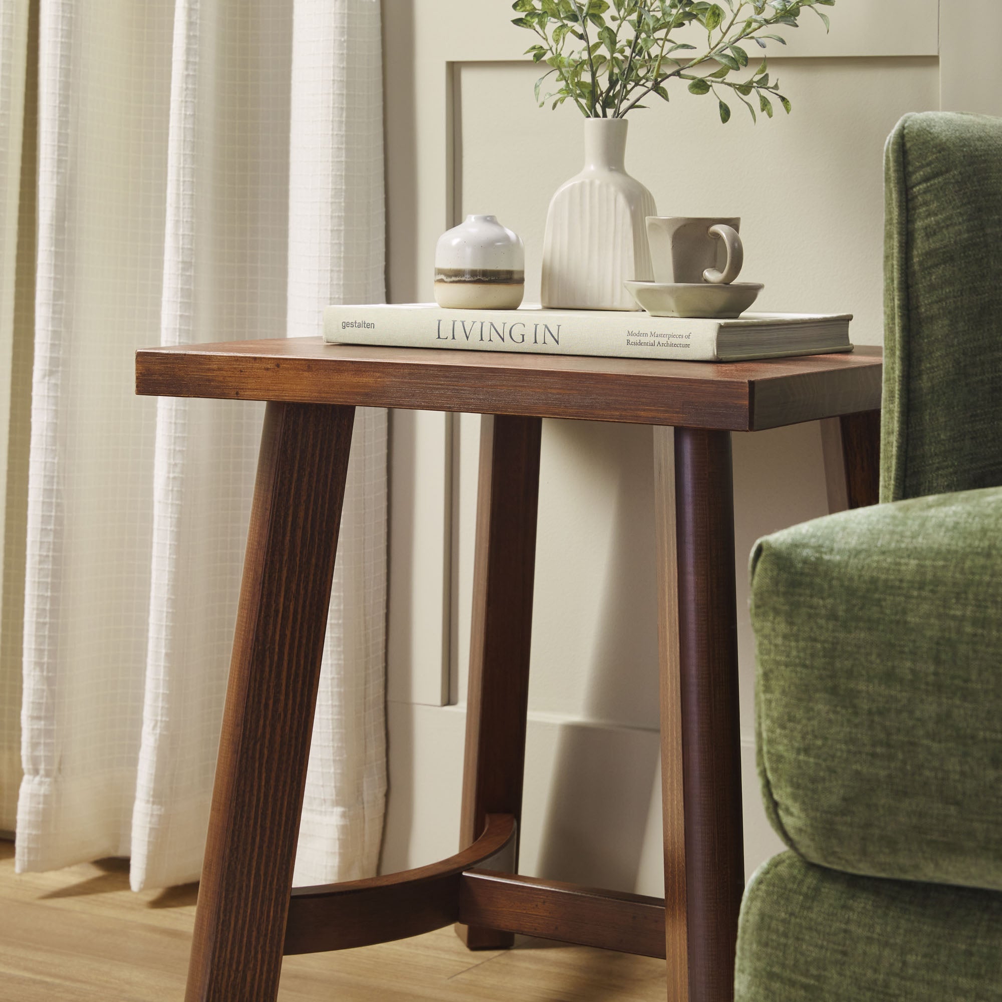 Table d'appoint Colt Modern Farmhouse à montage facile, 18 pouces